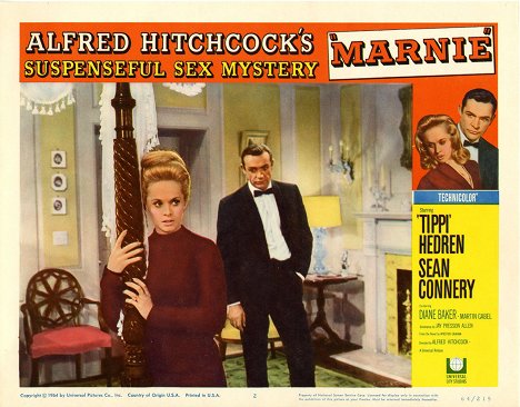 Tippi Hedren, Sean Connery - Marnie - Lobby karty