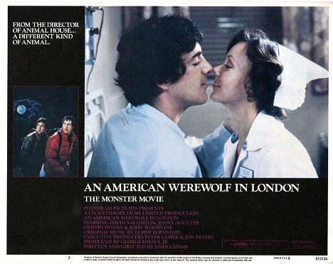 David Naughton, Jenny Agutter - An American Werewolf in London - Lobbykaarten