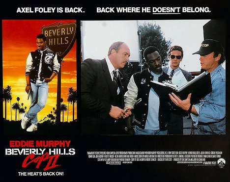 John Ashton, Eddie Murphy, Judge Reinhold - Beverly Hills Cop II - Lobbykarten