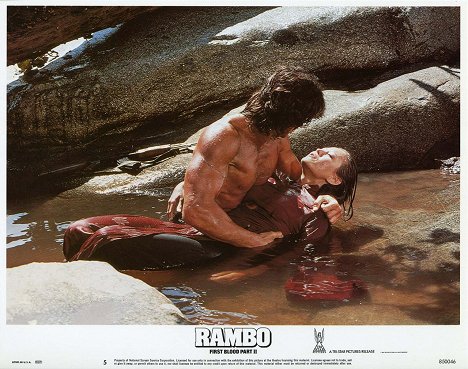 Sylvester Stallone, Julia Nickson - Rambo II - Der Auftrag - Lobbykarten