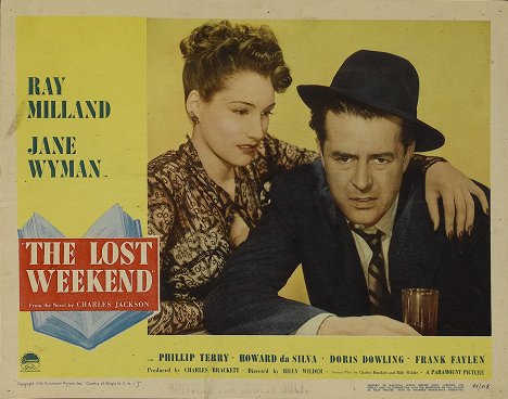 Doris Dowling, Ray Milland - The Lost Weekend - Lobbykaarten