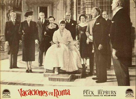 Margaret Rawlings, Audrey Hepburn, Harcourt Williams - Vacaciones en Roma - Fotocromos