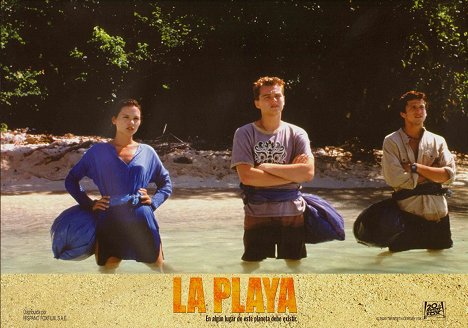 Virginie Ledoyen, Leonardo DiCaprio, Guillaume Canet - A Praia - Cartões lobby