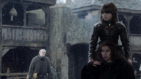 Isaac Hempstead-Wright, Natalia Tena - Game of Thrones - Fire and Blood - Van film
