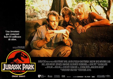 Sam Neill, Joseph Mazzello, Ariana Richards - Jurassic Park - Cartes de lobby