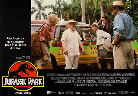 Laura Dern, Richard Attenborough, Martin Ferrero, Jeff Goldblum, Sam Neill - Jurassic Park - Lobbykaarten
