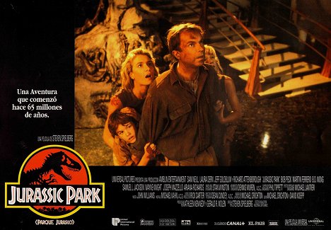 Joseph Mazzello, Laura Dern, Sam Neill, Ariana Richards - Jurassic Park - Cartes de lobby