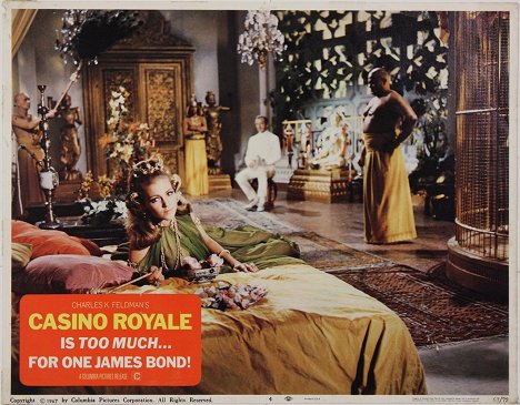 Joanna Pettet, David Niven - Casino Royale - Lobbykarten