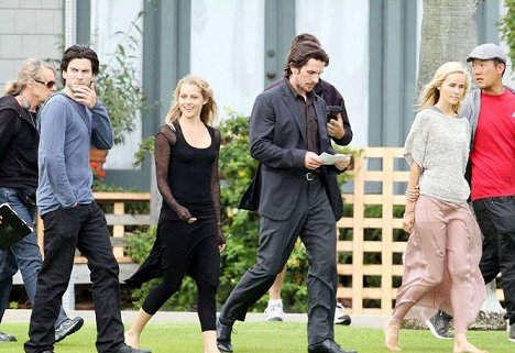 Wes Bentley, Christian Bale, Isabel Lucas - Knight of Cups - Dreharbeiten