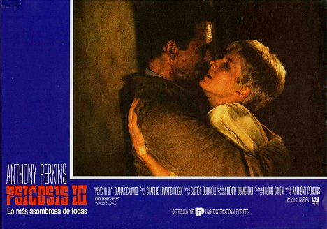 Anthony Perkins, Diana Scarwid - Psycho III - Lobbykaarten