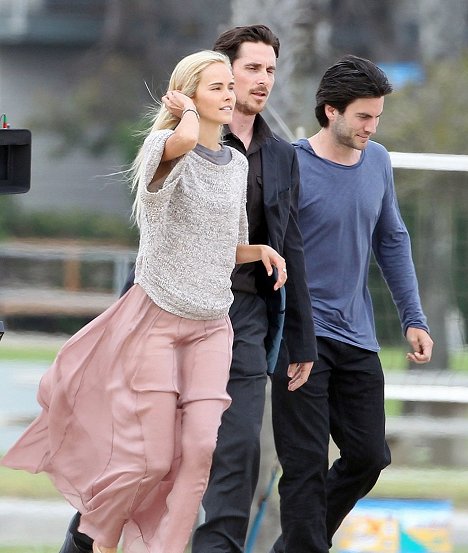 Isabel Lucas, Christian Bale, Wes Bentley - Knight of Cups - Tournage