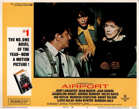 Dean Martin, Jacqueline Bisset, Helen Hayes - Airport - Lobbykarten