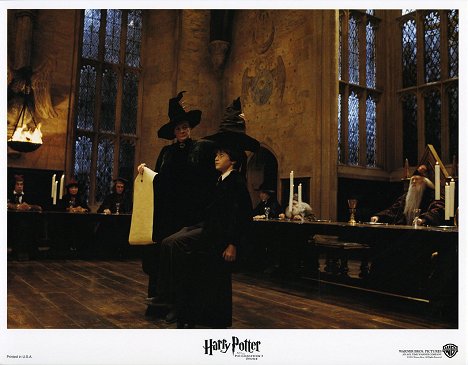 Maggie Smith, Daniel Radcliffe, Richard Harris - Harry Potter à l'école des sorciers - Cartes de lobby
