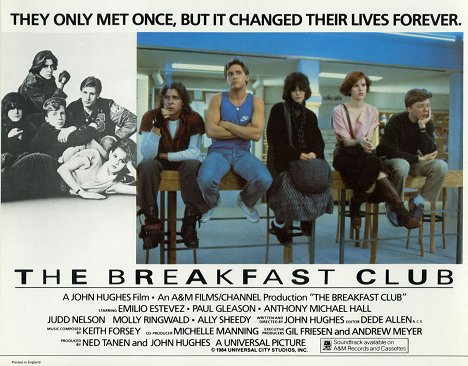 Judd Nelson, Emilio Estevez, Ally Sheedy, Molly Ringwald, Anthony Michael Hall - The Breakfast Club - Cartes de lobby