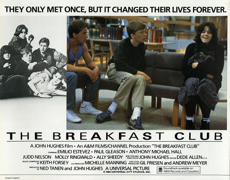 Emilio Estevez, Anthony Michael Hall, Ally Sheedy - The Breakfast Club - Lobbykaarten