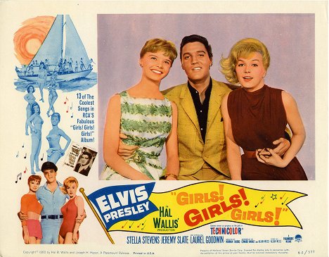 Laurel Goodwin, Elvis Presley, Stella Stevens - Girls! Girls! Girls! - Lobbykaarten
