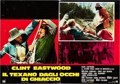 Bill McKinney, Clint Eastwood, Sam Bottoms - The Outlaw Josey Wales - Lobbykaarten