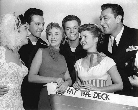 Ann Miller, Jane Powell, Russ Tamblyn, Debbie Reynolds, Tony Martin - Hit the Deck - Van de set