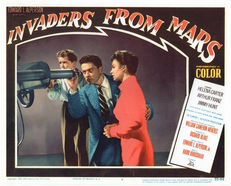 Jimmy Hunt, Arthur Franz, Helena Carter - Invaders from Mars - Lobby Cards