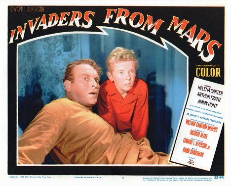 Leif Erickson, Jimmy Hunt - Invaders from Mars - Lobby Cards