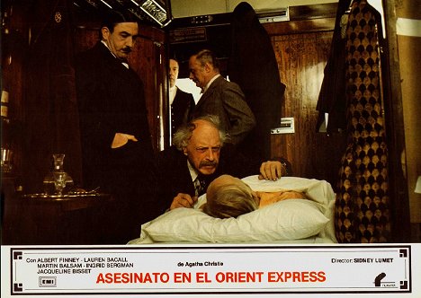 Albert Finney, Jean-Pierre Cassel, George Coulouris, Martin Balsam - Mord im Orient-Express - Lobbykarten