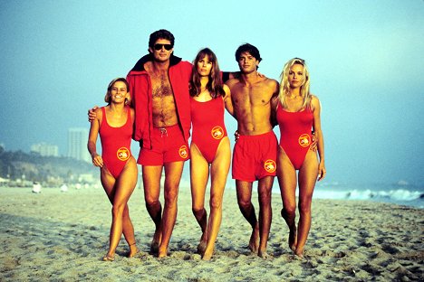 Nicole Eggert, David Hasselhoff, Alexandra Paul, David Charvet, Pamela Anderson - Los vigilantes de la playa - Promoción