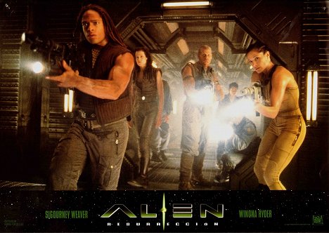 Gary Dourdan, Sigourney Weaver, Ron Perlman, Kim Flowers - Alien: Resurrection - Lobbykaarten