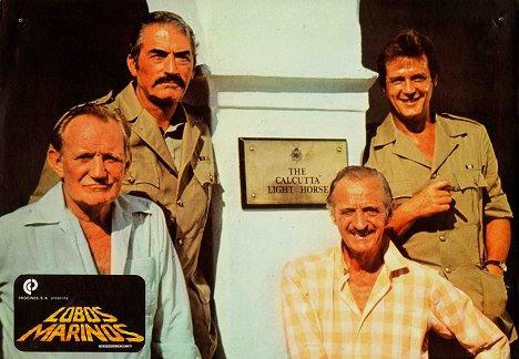 Trevor Howard, Gregory Peck, David Niven, Roger Moore - The Sea Wolves - Vitrinfotók