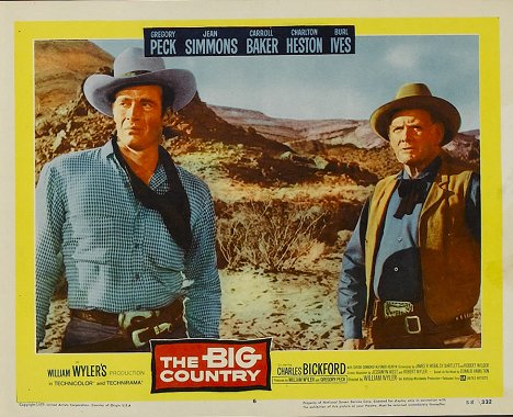 Charlton Heston, Charles Bickford - The Big Country - Lobbykaarten
