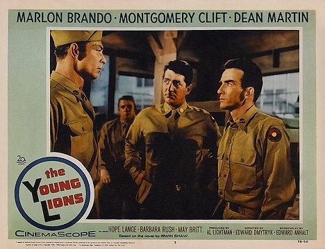 Lee Van Cleef, Dean Martin, Montgomery Clift - The Young Lions - Lobby karty