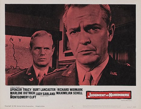 Richard Widmark, Alan Baxter - O Julgamento de Nuremberga - Cartões lobby