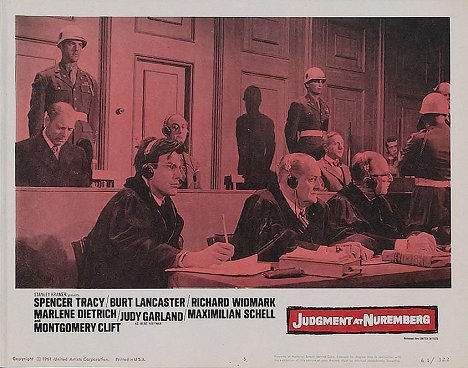 Burt Lancaster, Maximilian Schell, Torben Meyer, Martin Brandt - Judgment at Nuremberg - Lobbykaarten