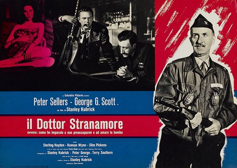 Tracy Reed, Sterling Hayden, Peter Sellers, Keenan Wynn - Dr. Strangelove or: How I Learned to Stop Worrying and Love the Bomb - Lobbykaarten