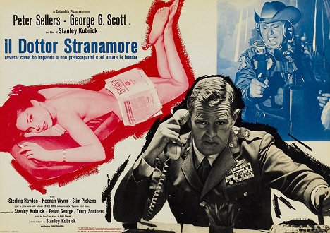Tracy Reed, Sterling Hayden, Slim Pickens - Dr. Strangelove or: How I Learned to Stop Worrying and Love the Bomb - Lobbykaarten
