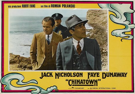 Jack Nicholson, Lee de Broux, Perry Lopez - Chinatown - Lobbykarten