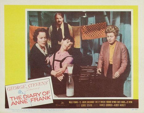Gusti Huber, Lou Jacobi, Millie Perkins, Shelley Winters - The Diary of Anne Frank - Lobby Cards