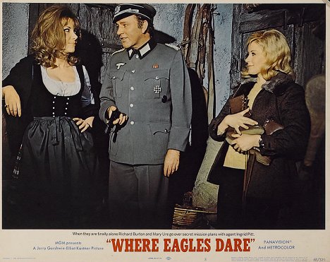 Ingoushka Petrov, Richard Burton, Mary Ure - Where Eagles Dare - Lobby karty