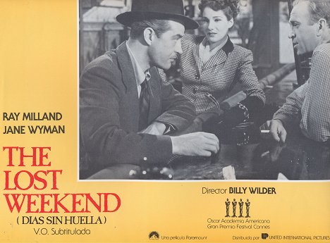 Ray Milland, Doris Dowling, Howard Da Silva - The Lost Weekend - Lobbykaarten