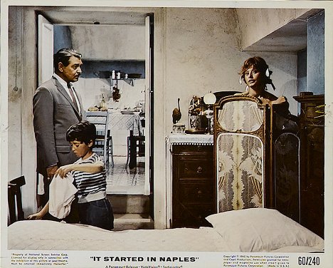 Clark Gable, Marietto, Sophia Loren - C'est arrivé à Naples - Cartes de lobby