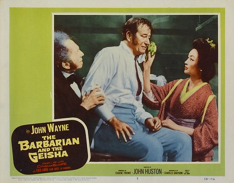 Sam Jaffe, John Wayne, Eiko Ando - The Barbarian and the Geisha - Lobby Cards