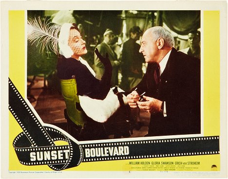 Gloria Swanson, Cecil B. DeMille - Sunset Boulevard - Boulevard der Dämmerung - Lobbykarten
