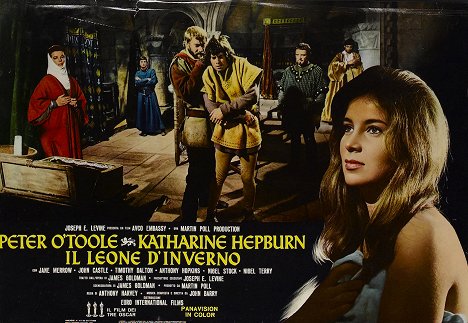 Katharine Hepburn, John Castle, Peter O'Toole, Nigel Terry, Anthony Hopkins, Timothy Dalton, Jane Merrow - O Leão no Inverno - Cartões lobby