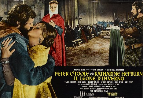 Peter O'Toole, Jane Merrow, Katharine Hepburn, Anthony Hopkins - The Lion in Winter - Lobby karty