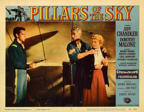 Jeff Chandler, Dorothy Malone - Pillars of the Sky - Lobby Cards