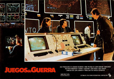 Ally Sheedy, Matthew Broderick, John Wood - War Games - Cartes de lobby