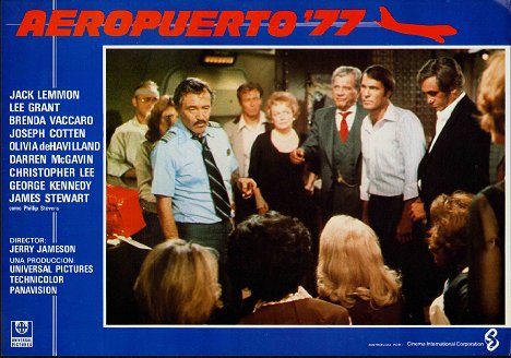 Jack Lemmon, Olivia de Havilland, Joseph Cotten, Gil Gerard, James Booth - Airport '77 - Lobby Cards