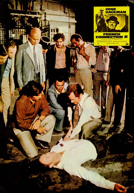 Charles Millot, Jean-Pierre Castaldi, Gene Hackman, Bernard Fresson - French Connection 2 - Fotocromos