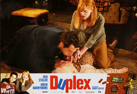 Ben Stiller, Drew Barrymore - 1 duplex pour 3 - Cartes de lobby