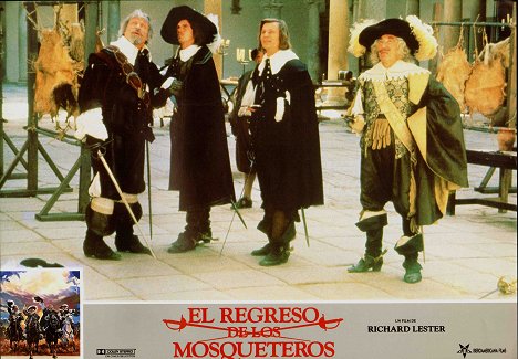 Oliver Reed, C. Thomas Howell, Michael York, Frank Finlay - The Return of the Musketeers - Lobby karty