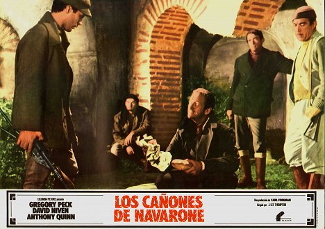 James Darren, Stanley Baker, David Niven, Gregory Peck, Anthony Quinn - The Guns of Navarone - Cartões lobby